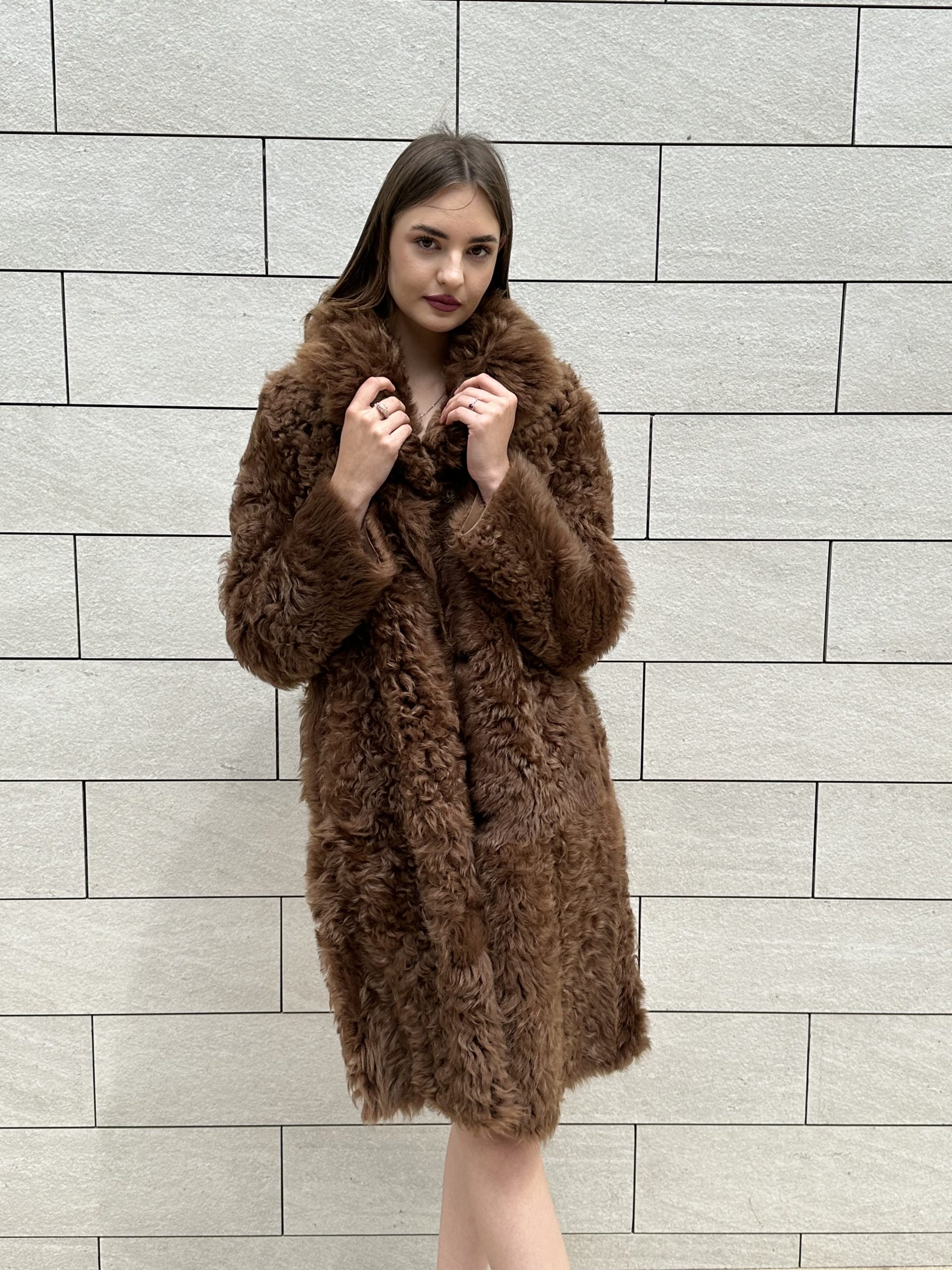 Dakota Brown Shearling Coat