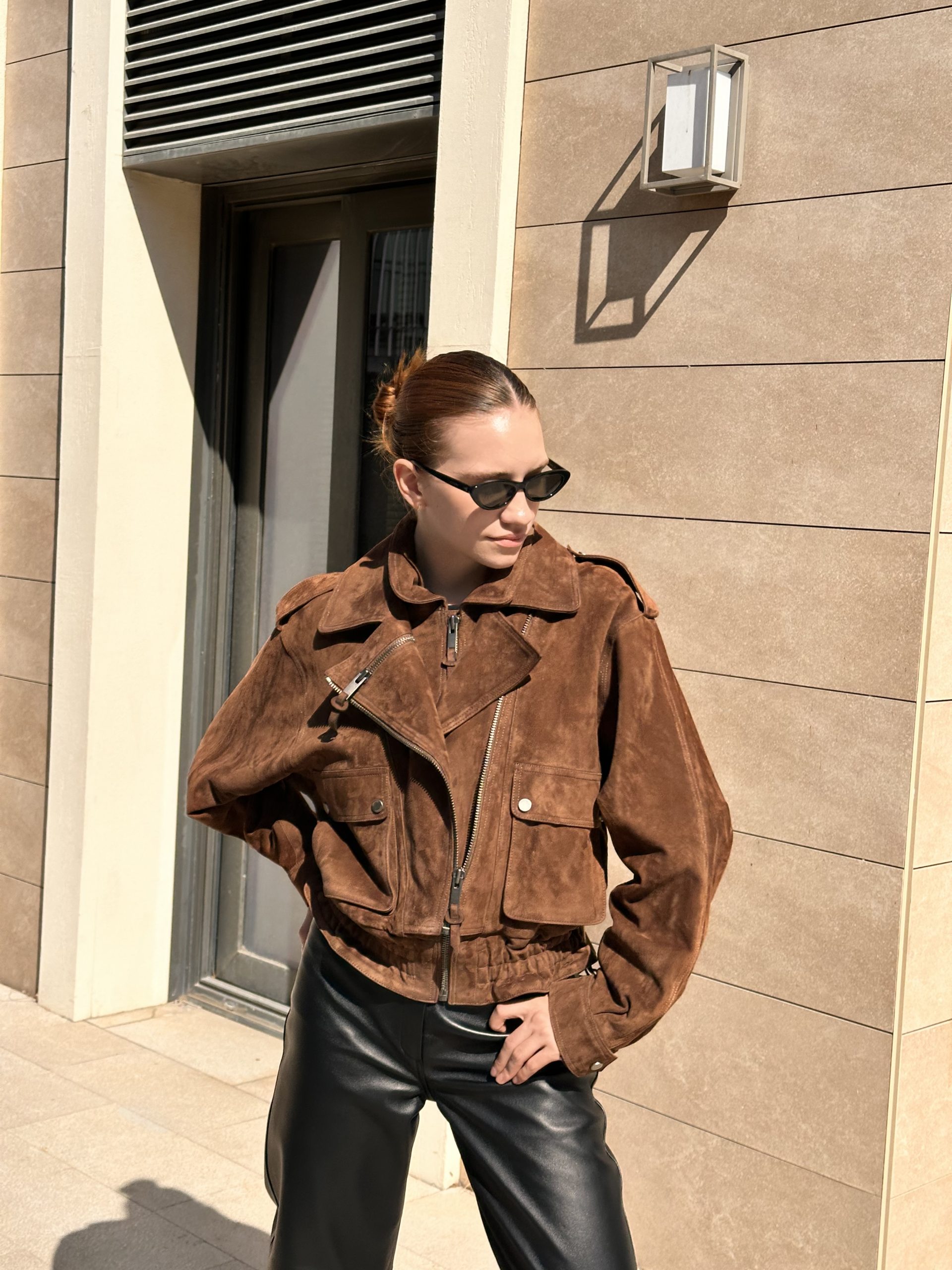 Nives Brown Suede Jacket - Image 3