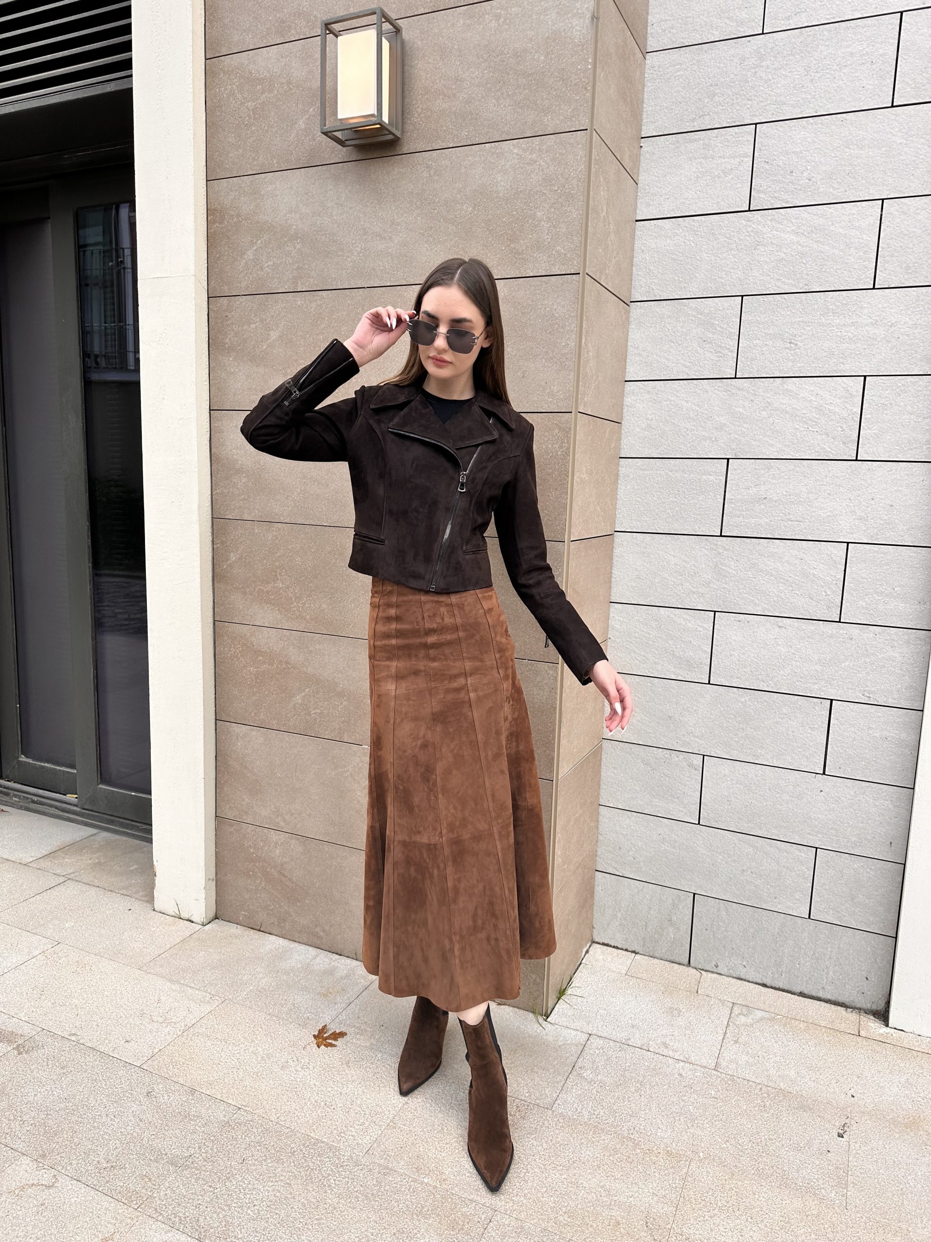 Raven Dark Brown Suede Jacket - Image 5